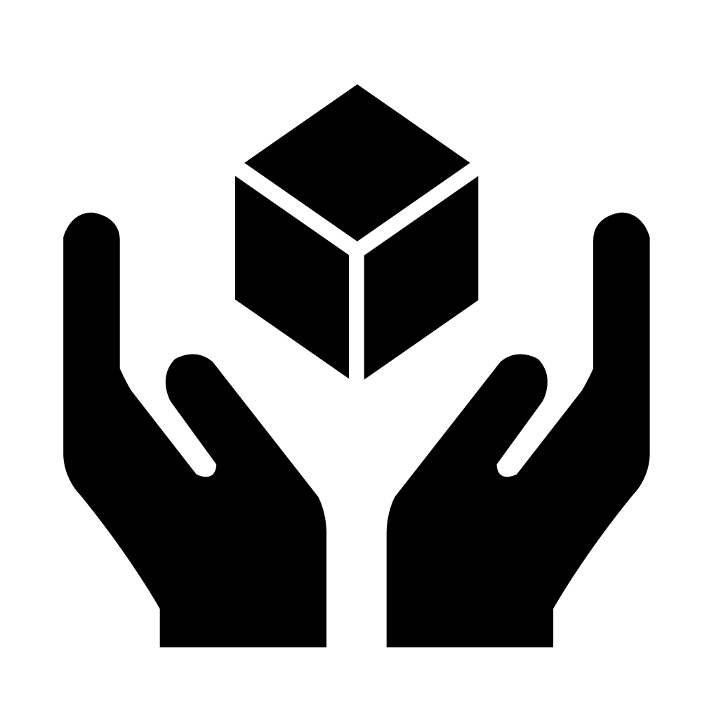 Two hands handling a box with care.